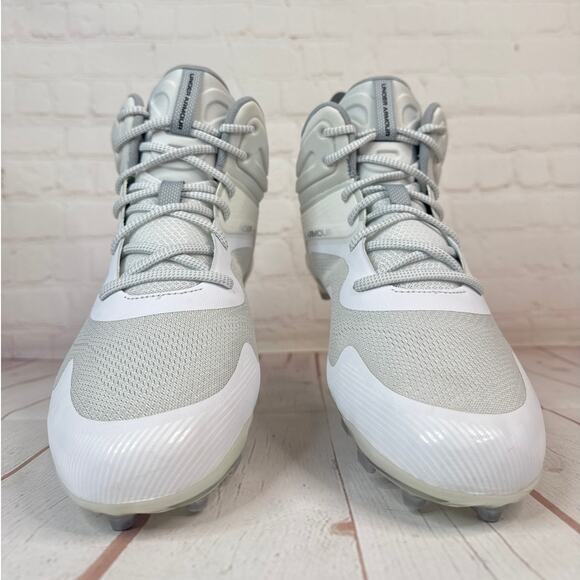 Under Armour Command MC Mid White Lacrosse Cleats Mens Size 13 (3025639-100) - Picture 5 of 10